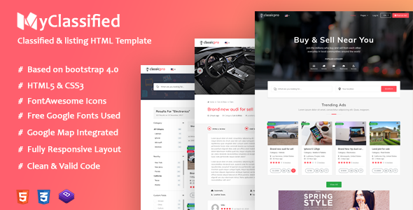 My Classified - Classified Ads HTML Website Templates